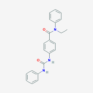 molecular formula C22H21N3O2 B269201 4-[(anilinocarbonyl)amino]-N-ethyl-N-phenylbenzamide 