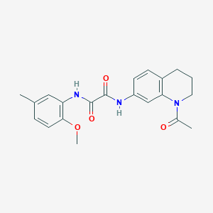 molecular formula C21H23N3O4 B2692017 N-(1-乙酰-3,4-二氢-2H-喹啉-7-基)-N'-(2-甲氧基-5-甲基苯基)草酰胺 CAS No. 898439-86-6