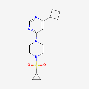 4-Cyclobutyl-6-(4-cyclopropylsulfonylpiperazin-1-yl)pyrimidine