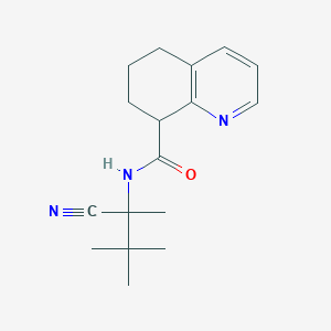 molecular formula C17H23N3O B2692027 N-(1-cyano-1,2,2-trimethylpropyl)-5,6,7,8-tetrahydroquinoline-8-carboxamide CAS No. 1808751-39-4