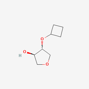 molecular formula C8H14O3 B2692029 (3R,4R)-4-cyclobutoxytetrahydrofuran-3-ol CAS No. 2166261-88-5