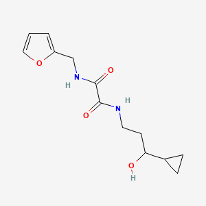 molecular formula C13H18N2O4 B2692030 N1-(3-cyclopropyl-3-hydroxypropyl)-N2-(furan-2-ylmethyl)oxalamide CAS No. 2034585-68-5