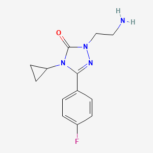 B2692035 1-(2-aminoethyl)-4-cyclopropyl-3-(4-fluorophenyl)-4,5-dihydro-1H-1,2,4-triazol-5-one CAS No. 2175978-87-5