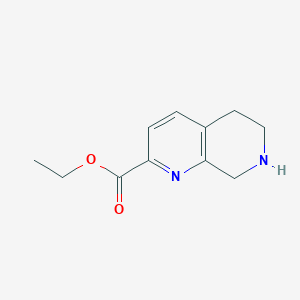molecular formula C11H14N2O2 B2692038 Ethyl 5,6,7,8-tetrahydro-1,7-naphthyridine-2-carboxylate CAS No. 2248357-38-0