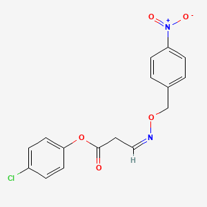4-Chlorophenyl 3-{[(4-nitrobenzyl)oxy]imino}propanoate