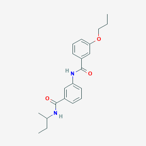 molecular formula C21H26N2O3 B269204 N-(sec-butyl)-3-[(3-propoxybenzoyl)amino]benzamide 
