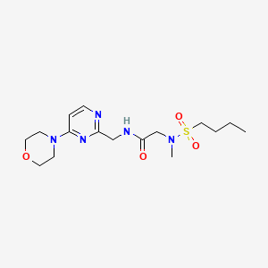 2-(N-methylbutylsulfonamido)-N-((4-morpholinopyrimidin-2-yl)methyl)acetamide