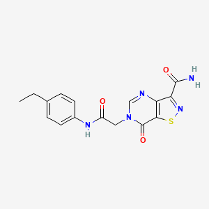 molecular formula C16H15N5O3S B2692043 1-[2-(3,4-dihydroisoquinolin-2(1H)-yl)-2-oxoethyl]-7-[(4-methylpiperidin-1-yl)sulfonyl]-1,3,4,5-tetrahydro-2H-1-benzazepin-2-one CAS No. 1251617-39-6