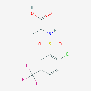 2-[2-Chloro-5-(trifluoromethyl)benzenesulfonamido]propanoic acid