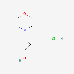 molecular formula C8H16ClNO2 B2692063 3-(Morpholin-4-yl)cyclobutan-1-ol hydrochloride CAS No. 1795069-19-0