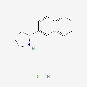molecular formula C14H16ClN B2692064 2-(Naphthalen-2-yl)pyrrolidine hydrochloride CAS No. 100710-36-9