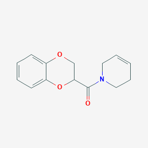 molecular formula C14H15NO3 B2692075 2,3-Dihydro-1,4-benzodioxin-3-yl(3,6-dihydro-2H-pyridin-1-yl)methanone CAS No. 2320375-75-3