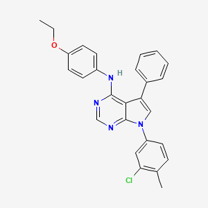 molecular formula C27H23ClN4O B2692082 7-(3-chloro-4-methylphenyl)-N-(4-ethoxyphenyl)-5-phenyl-7H-pyrrolo[2,3-d]pyrimidin-4-amine CAS No. 477230-17-4