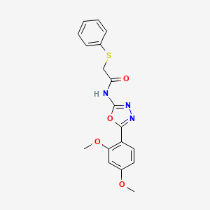 N-[5-(2,4-dimethoxyphenyl)-1,3,4-oxadiazol-2-yl]-2-phenylsulfanylacetamide