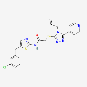 2-((4-allyl-5-(pyridin-4-yl)-4H-1,2,4-triazol-3-yl)thio)-N-(5-(3-chlorobenzyl)thiazol-2-yl)acetamide
