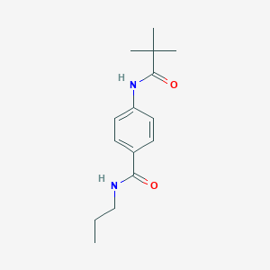 molecular formula C15H22N2O2 B269211 4-[(2,2-dimethylpropanoyl)amino]-N-propylbenzamide 