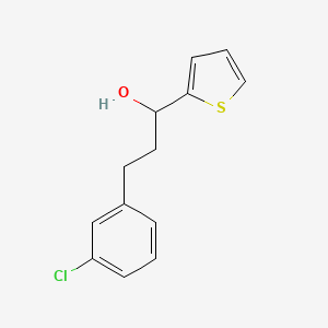 molecular formula C13H13ClOS B2692117 3-(3-Chlorophenyl)-1-(2-thienyl)-1-propanol CAS No. 860650-16-4
