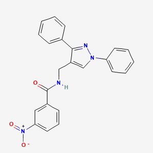 molecular formula C23H18N4O3 B2692118 N-[(1,3-diphenyl-1H-pyrazol-4-yl)methyl]-3-nitrobenzamide CAS No. 958984-63-9