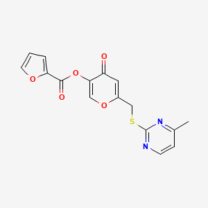 [6-[(4-Methylpyrimidin-2-yl)sulfanylmethyl]-4-oxopyran-3-yl] furan-2-carboxylate