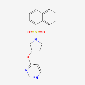 4-((1-(Naphthalen-1-ylsulfonyl)pyrrolidin-3-yl)oxy)pyrimidine