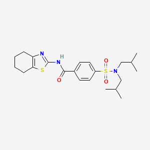 4-(N,N-diisobutylsulfamoyl)-N-(4,5,6,7-tetrahydrobenzo[d]thiazol-2-yl)benzamide