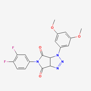 5-(3,4-difluorophenyl)-1-(3,5-dimethoxyphenyl)-3a,6a-dihydropyrrolo[3,4-d][1,2,3]triazole-4,6(1H,5H)-dione