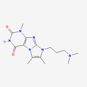 8-(3-(dimethylamino)propyl)-1,6,7-trimethyl-1H-imidazo[2,1-f]purine-2,4(3H,8H)-dione