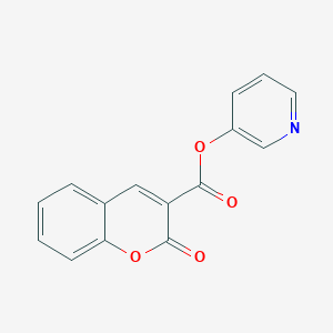molecular formula C15H9NO4 B2692145 2-氧代-2H-咖啡因-3-甲酸吡啶-3-基酯 CAS No. 833435-96-4