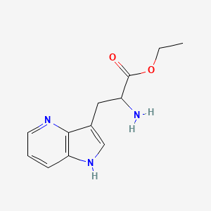 molecular formula C12H15N3O2 B2692146 Ethyl 2-amino-3-(1H-pyrrolo[3,2-b]pyridin-3-yl)propanoate CAS No. 2103205-32-7