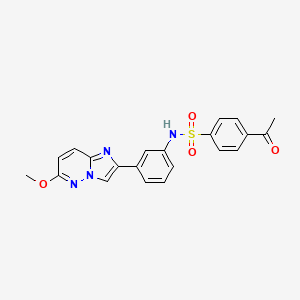 molecular formula C21H18N4O4S B2692150 4-acetyl-N-(3-(6-methoxyimidazo[1,2-b]pyridazin-2-yl)phenyl)benzenesulfonamide CAS No. 946232-75-3