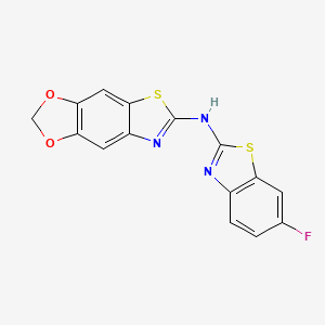 N-(6-fluoro-1,3-benzothiazol-2-yl)-[1,3]dioxolo[4,5-f][1,3]benzothiazol-6-amine