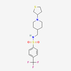 N-((1-(tetrahydrothiophen-3-yl)piperidin-4-yl)methyl)-4-(trifluoromethyl)benzenesulfonamide
