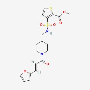 (E)-methyl 3-(N-((1-(3-(furan-2-yl)acryloyl)piperidin-4-yl)methyl)sulfamoyl)thiophene-2-carboxylate