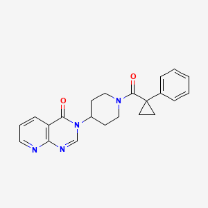 3-(1-(1-phenylcyclopropanecarbonyl)piperidin-4-yl)pyrido[2,3-d]pyrimidin-4(3H)-one