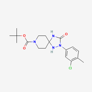 Tert-butyl 2-(3-chloro-4-methylphenyl)-3-oxo-1,2,4,8-tetraazaspiro[4.5]decane-8-carboxylate
