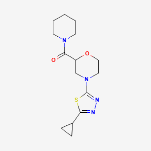[4-(5-Cyclopropyl-1,3,4-thiadiazol-2-yl)morpholin-2-yl]-piperidin-1-ylmethanone