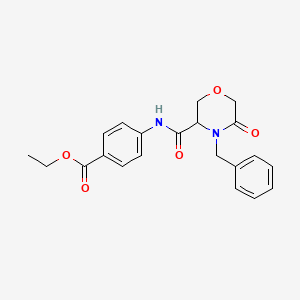 Ethyl 4-(4-benzyl-5-oxomorpholine-3-carboxamido)benzoate