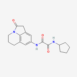 N1-cyclopentyl-N2-(2-oxo-2,4,5,6-tetrahydro-1H-pyrrolo[3,2,1-ij]quinolin-8-yl)oxalamide