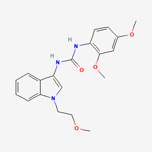 molecular formula C20H23N3O4 B2692181 1-(2,4-二甲氧基苯基)-3-(1-(2-甲氧基乙基)-1H-吲哚-3-基)脲 CAS No. 941951-92-4