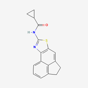 molecular formula C17H14N2OS B2692185 N-(4,5-dihydroacenaphtho[5,4-d]thiazol-8-yl)cyclopropanecarboxamide CAS No. 361172-74-9