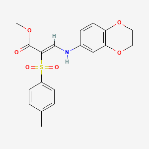 methyl (2Z)-3-(2,3-dihydro-1,4-benzodioxin-6-ylamino)-2-[(4-methylphenyl)sulfonyl]acrylate