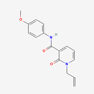 molecular formula C16H16N2O3 B2692193 1-allyl-N-(4-methoxyphenyl)-2-oxo-1,2-dihydro-3-pyridinecarboxamide CAS No. 320419-74-7