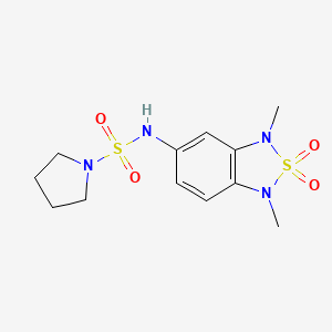 N-(1,3-dimethyl-2,2-dioxido-1,3-dihydrobenzo[c][1,2,5]thiadiazol-5-yl)pyrrolidine-1-sulfonamide