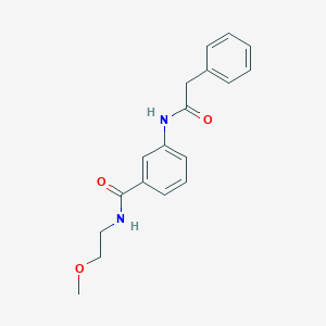 molecular formula C18H20N2O3 B269223 N-(2-methoxyethyl)-3-[(phenylacetyl)amino]benzamide 