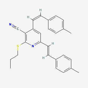 4,6-Bis(4-methylstyryl)-2-(propylsulfanyl)nicotinonitrile