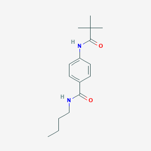 molecular formula C16H24N2O2 B269224 N-butyl-4-[(2,2-dimethylpropanoyl)amino]benzamide 