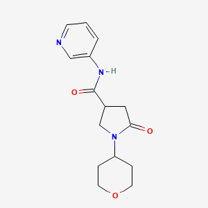 molecular formula C15H19N3O3 B2692246 5-oxo-N-(pyridin-3-yl)-1-(tetrahydro-2H-pyran-4-yl)pyrrolidine-3-carboxamide CAS No. 1421504-29-1
