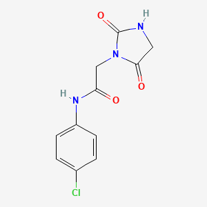 molecular formula C11H10ClN3O3 B2692252 N-(4-chlorophenyl)-2-(2,5-dioxoimidazolidin-1-yl)acetamide CAS No. 638991-67-0