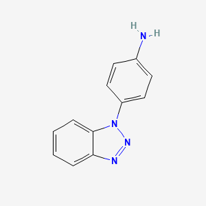 molecular formula C12H10N4 B2692257 4-(1H-Benzo[d][1,2,3]triazol-1-yl)aniline CAS No. 78381-23-4