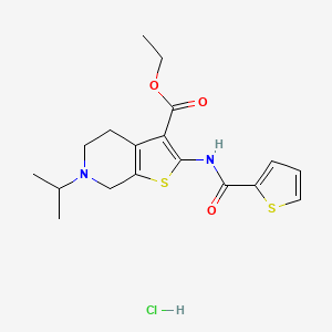 Ethyl 6-isopropyl-2-(thiophene-2-carboxamido)-4,5,6,7-tetrahydrothieno[2,3-c]pyridine-3-carboxylate hydrochloride